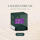 Luxmi Estates Valerian Dream Herbal Tea - 30gm, 1.05 Ounce, 15 Tea Bags | USDA Certified Organic Valerian Root + Chamomile Herbal Tea - Gluten Free, Caffeine Free Tea Bags